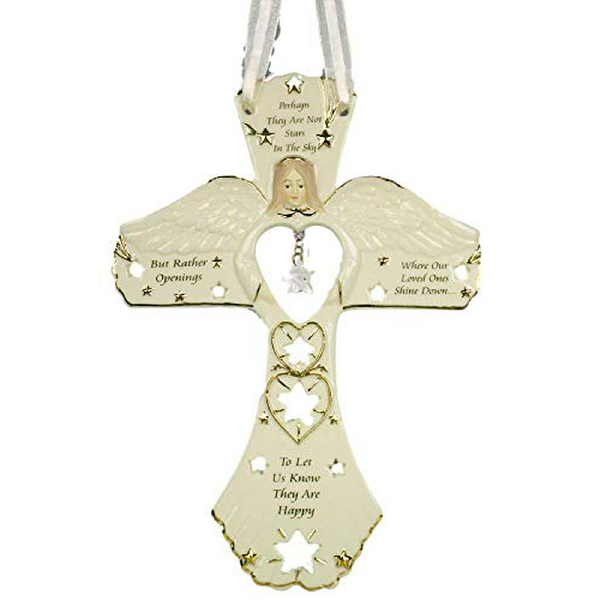 BANBERRY DESIGNS Angel Memorial Wall Cross Gift Bereavement Figurine Wall Hanging Decoration Remembrance Sympathy Condolence Gift 8.5 Inch Porcelain BANBERRY DESIGNS Angel Memorial Wall Cross Gift Bereavement Figurine Wall Hanging Decoration Remembrance Sympathy Condolence Gift 8.5 Inch Porcelain